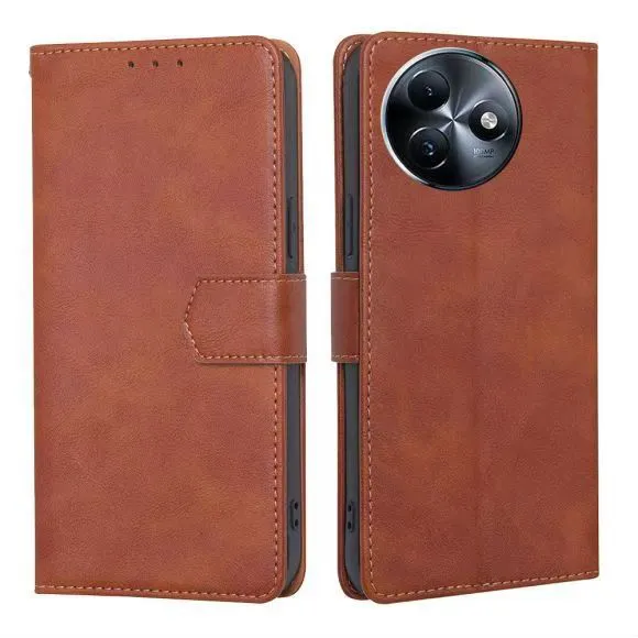 Flip Folio Cover For itel S24 Leather Case Wallet Shockproof Durable Magnetic Clip Closure Phone Case