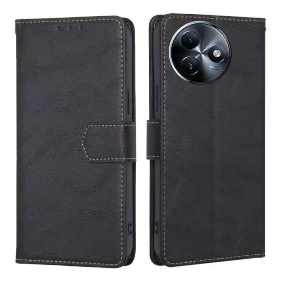 Flip Folio Cover For itel S24 Leather Case Wallet Shockproof Durable Magnetic Clip Closure Phone Case