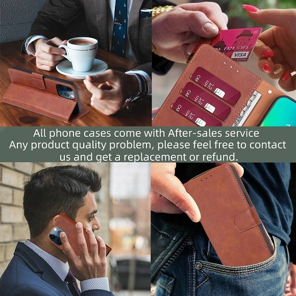 Flip Folio Cover For itel S24 Leather Case Wallet Shockproof Durable Magnetic Clip Closure Phone Case