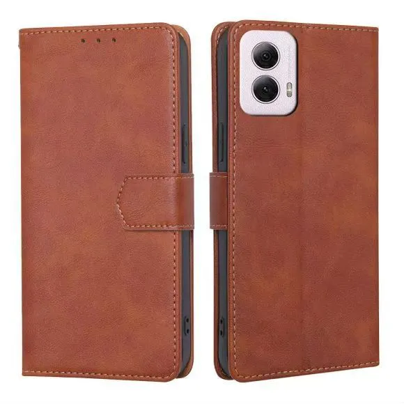 Flip Folio Cover For Motorola Moto G Power 2024 5G Leather Case Wallet Shockproof Durable Magnetic Clip Closure Phone Case