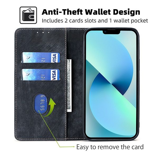 Flip Cover For Tecno Spark 20 Pro 4G Leather Case [Flip Vintage Leather] Wallet Shockproof Durable Retro Phone Case