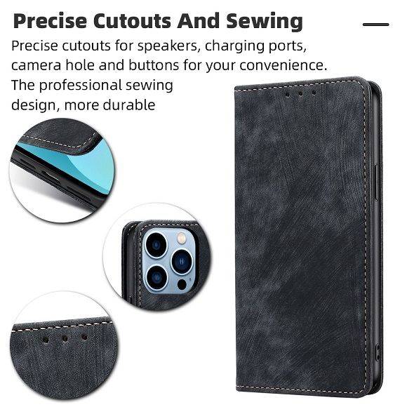 Flip Cover For Tecno Spark 20 Pro 4G Leather Case [Flip Vintage Leather] Wallet Shockproof Durable Retro Phone Case