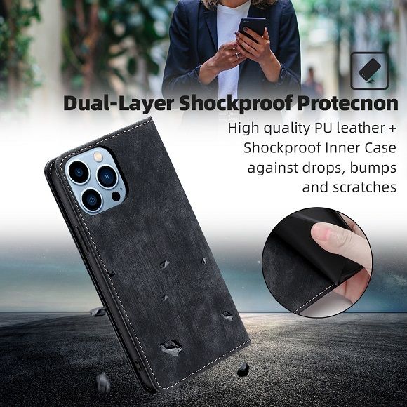 Flip Cover For Tecno Spark 20 Pro 4G Leather Case [Flip Vintage Leather] Wallet Shockproof Durable Retro Phone Case