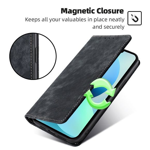 Flip Cover For Tecno Spark 20 Pro 4G Leather Case [Flip Vintage Leather] Wallet Shockproof Durable Retro Phone Case