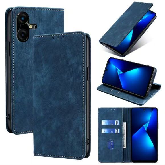 Flip Cover For Tecno Pova Neo 3 Leather Case [Flip Vintage Leather] Wallet Shockproof Durable Retro Phone Case