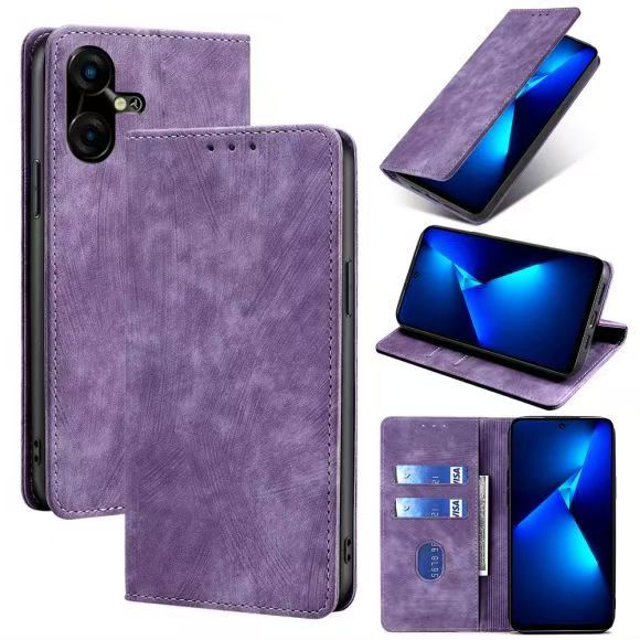 Flip Cover For Tecno Pova Neo 3 Leather Case [Flip Vintage Leather] Wallet Shockproof Durable Retro Phone Case