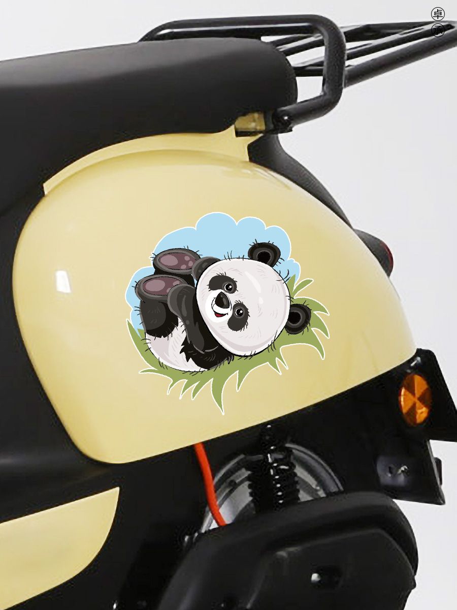(Stickers) car Sticker scratch covers Cartoon Cute Pet Panda Car Sticker 3D Waterproof Electric Car decoration