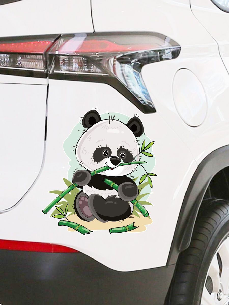(Stickers) car Sticker scratch covers Cartoon Cute Pet Panda Car Sticker 3D Waterproof Electric Car decoration