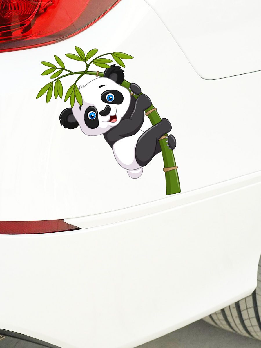 (Stickers) car Sticker scratch covers Cartoon Cute Pet Panda Car Sticker 3D Waterproof Electric Car decoration