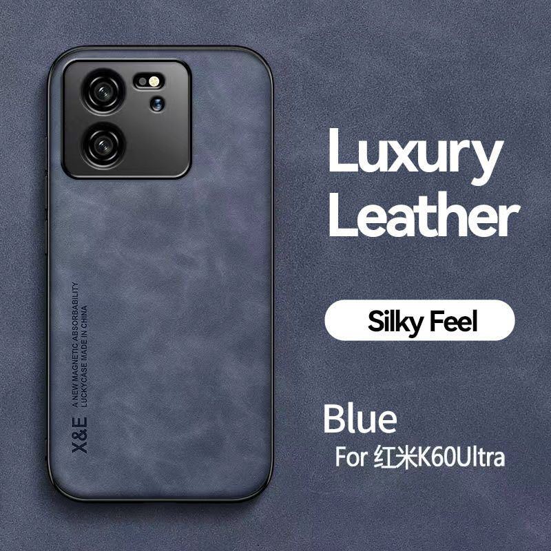 Business Luxury Sheepskin Pattern Leather Invisible Car Mounted Magnetic Phone Case For XiaoMi 13T 5G/13T Pro 5G/Xiaomi Redmi K60 Ultra Shockproof Protective Case
