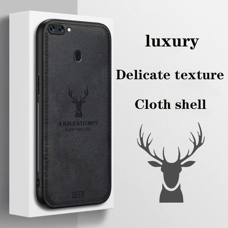 Phone Case For OPPO R15 Simple Cloth Pattern Shockproof Bumper Cover