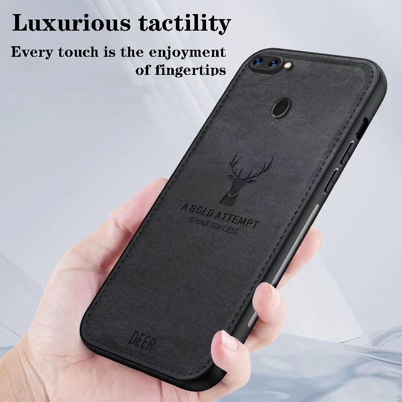 Phone Case For OPPO R15 Simple Cloth Pattern Shockproof Bumper Cover