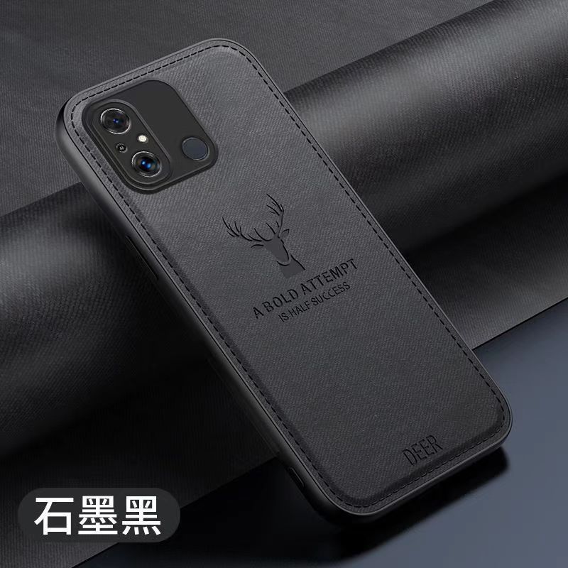 Phone Case For Xiaomi Redmi 12C Simple Cloth Pattern Shockproof Bumper Cover