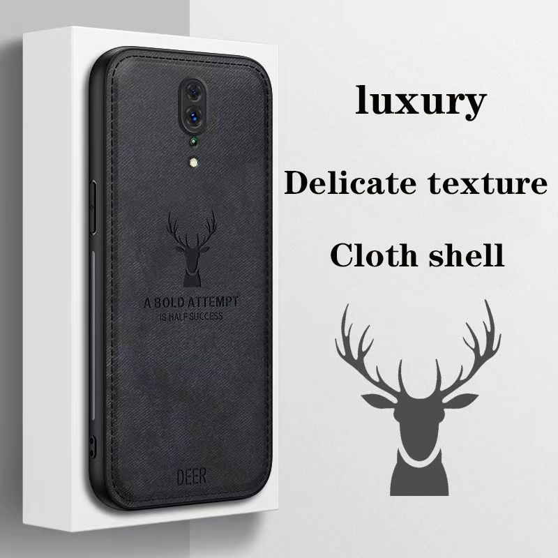Phone Case For Oppo Reno Z Simple Cloth Pattern Shockproof Bumper Cover