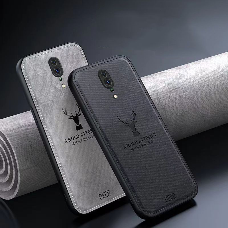 Phone Case For Oppo Reno Z Simple Cloth Pattern Shockproof Bumper Cover