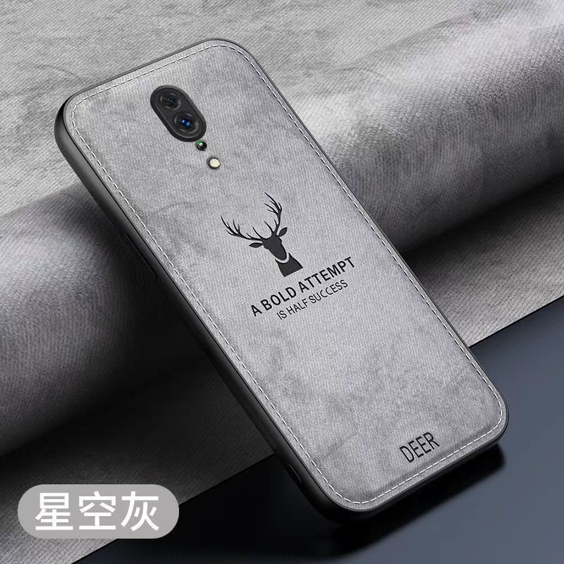 Phone Case For Oppo Reno Z Simple Cloth Pattern Shockproof Bumper Cover