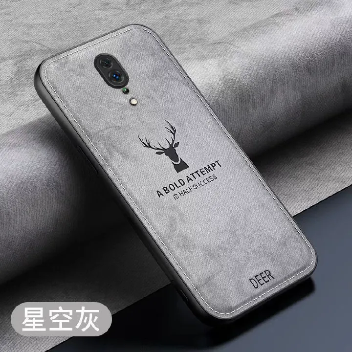 Phone Case For Oppo Reno Z Simple Cloth Pattern Shockproof Bumper Cover