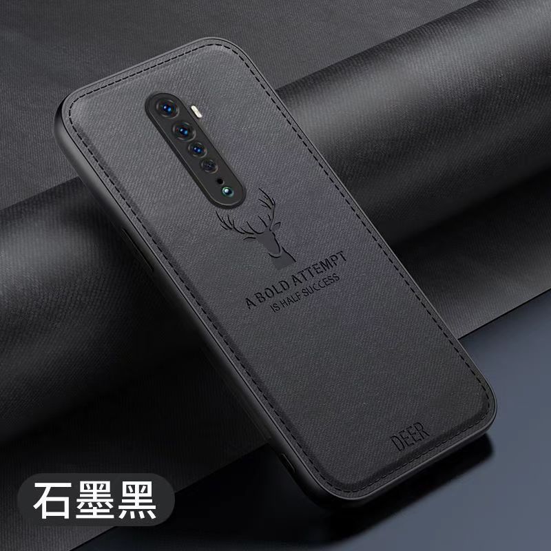 Phone Case For Oppo Reno 2Z/Reno 2F Simple Cloth Pattern Shockproof Bumper Cover