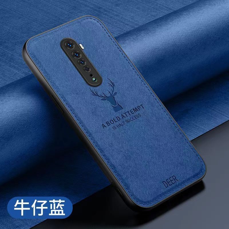 Phone Case For Oppo Reno 2Z/Reno 2F Simple Cloth Pattern Shockproof Bumper Cover