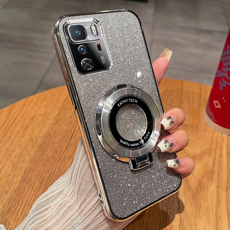 Transparent Soft Phone Case For Xiaomi Redmi Note 10 Pro 6.6 " 5G/ Xiaomi Poco X3 GT 6.6" 5G Magnetic Support Anti Drop Protective Case
