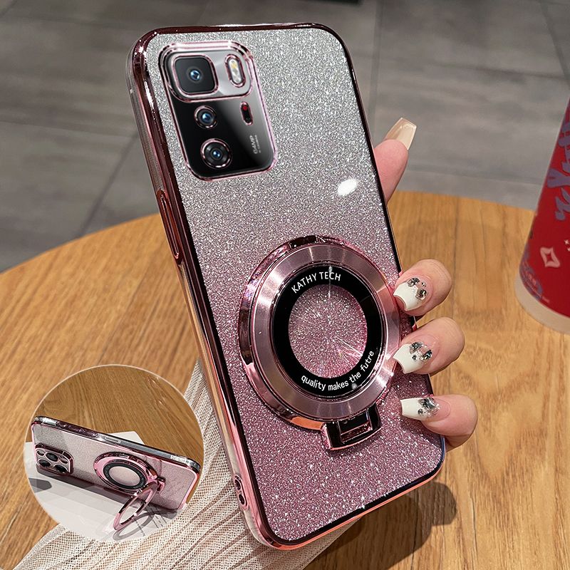 Transparent Soft Phone Case For Xiaomi Redmi Note 10 Pro 6.6 " 5G/ Xiaomi Poco X3 GT 6.6" 5G Magnetic Support Anti Drop Protective Case