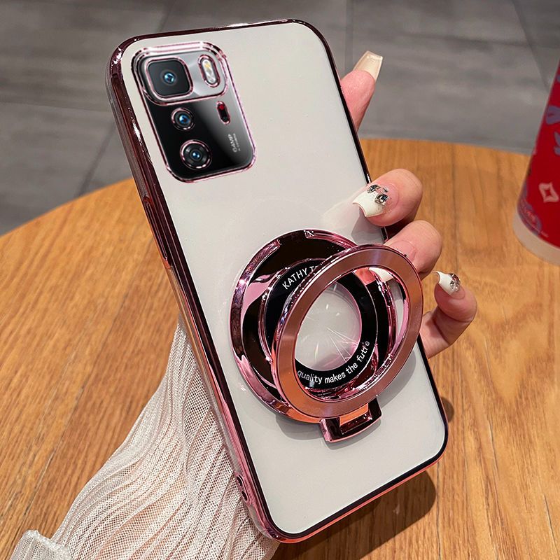 Transparent Soft Phone Case For Xiaomi Redmi Note 10 Pro 6.6 " 5G/ Xiaomi Poco X3 GT 6.6" 5G Magnetic Support Anti Drop Protective Case