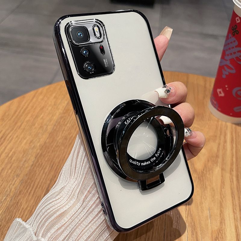 Transparent Soft Phone Case For Xiaomi Redmi Note 10 Pro 6.6 " 5G/ Xiaomi Poco X3 GT 6.6" 5G Magnetic Support Anti Drop Protective Case