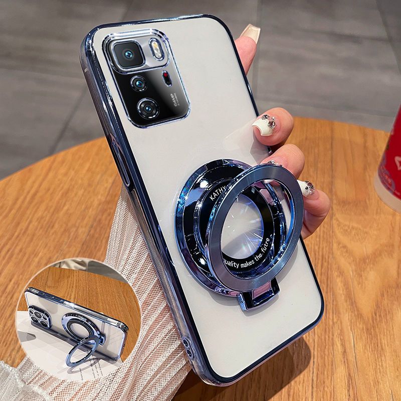 Transparent Soft Phone Case For Xiaomi Redmi Note 10 Pro 6.6 " 5G/ Xiaomi Poco X3 GT 6.6" 5G Magnetic Support Anti Drop Protective Case