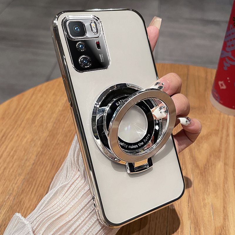 Transparent Soft Phone Case For Xiaomi Redmi Note 10 Pro 6.6 " 5G/ Xiaomi Poco X3 GT 6.6" 5G Magnetic Support Anti Drop Protective Case
