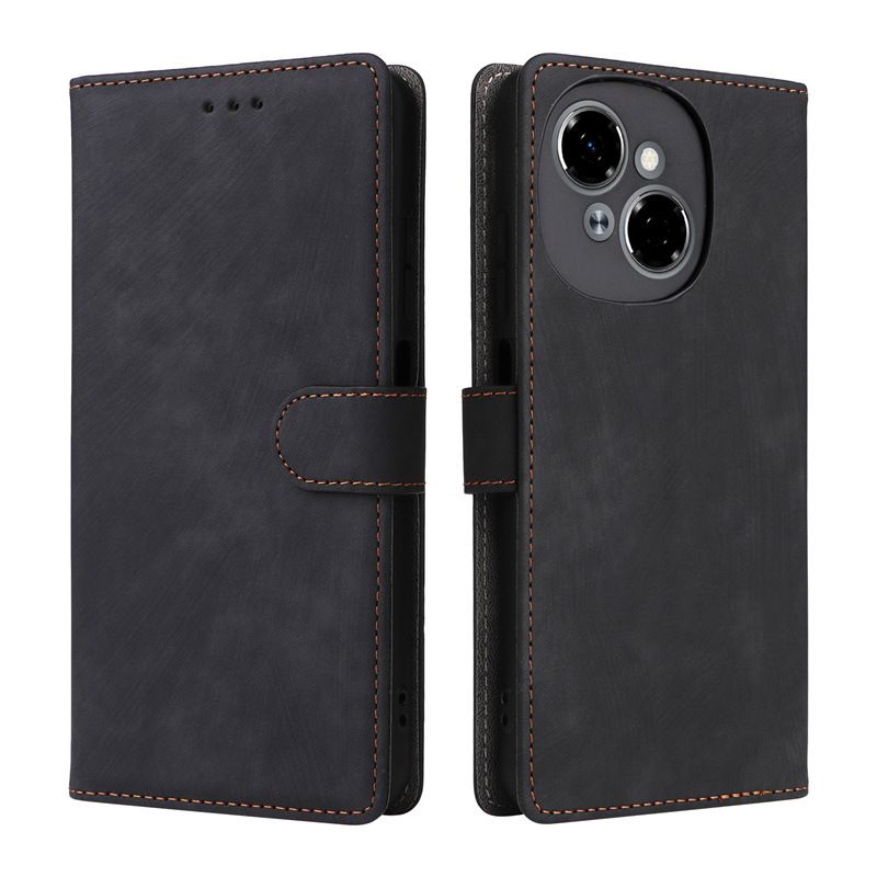 Flip Cover for Tecno Spark Go 1/Pop 9 4G/Spark Go 2025 PU Leather Phone Case Full-Body Protection Shockproof [RFID Blocking] Wallet Cover