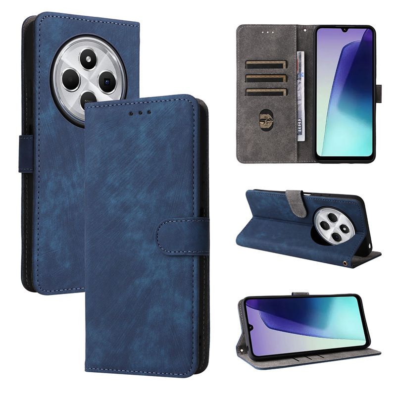 Flip Cover for Xiaomi Redmi 14C / Poco C75 PU Leather Phone Case Full-Body Protection Shockproof [RFID Blocking] Wallet Cover