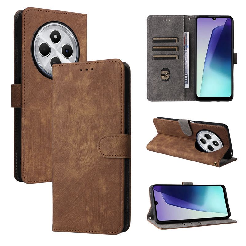 Flip Cover for Xiaomi Redmi 14C / Poco C75 PU Leather Phone Case Full-Body Protection Shockproof [RFID Blocking] Wallet Cover