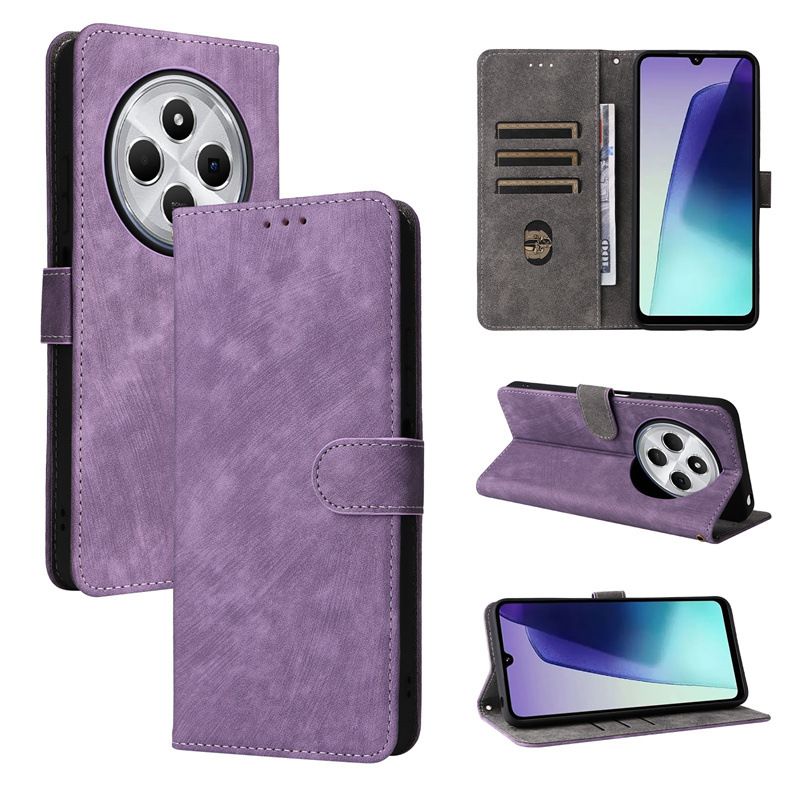 Flip Cover for Xiaomi Redmi 14C / Poco C75 PU Leather Phone Case Full-Body Protection Shockproof [RFID Blocking] Wallet Cover