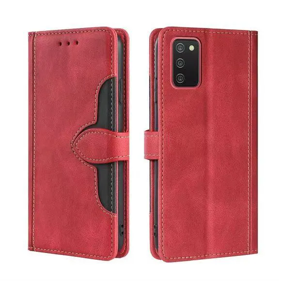 Wallet PU Leather Flip Cover For Samsung Galaxy A02S Vintage Leather Durable Protective Cover