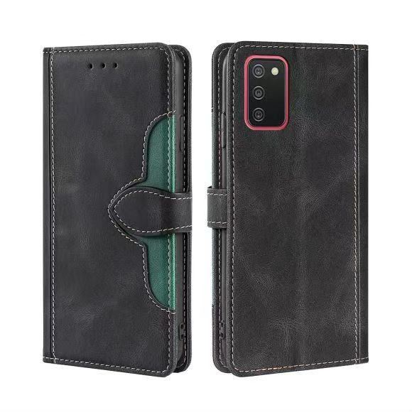 Wallet PU Leather Flip Cover For Samsung Galaxy A02S Vintage Leather Durable Protective Cover
