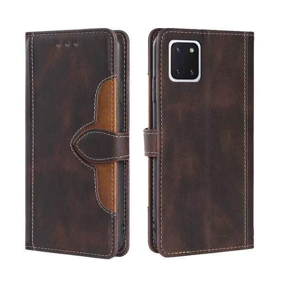 Wallet PU Leather Flip Cover For Samsung Galaxy Note 10 Lite Vintage Leather Durable Protective Cover