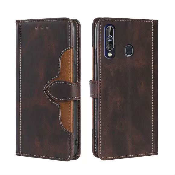 Wallet PU Leather Flip Cover For Samsung Galaxy A60 Vintage Leather Durable Protective Cover
