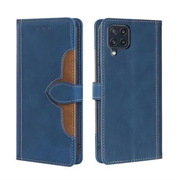 Wallet PU Leather Flip Cover For Samsung Galaxy M32 4G Vintage Leather Durable Protective Cover