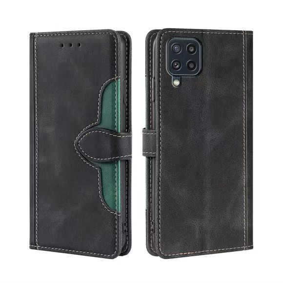 Wallet PU Leather Flip Cover For Samsung Galaxy M32 4G Vintage Leather Durable Protective Cover