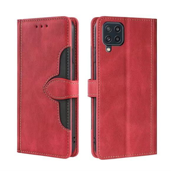 Wallet PU Leather Flip Cover For Samsung Galaxy M32 4G Vintage Leather Durable Protective Cover