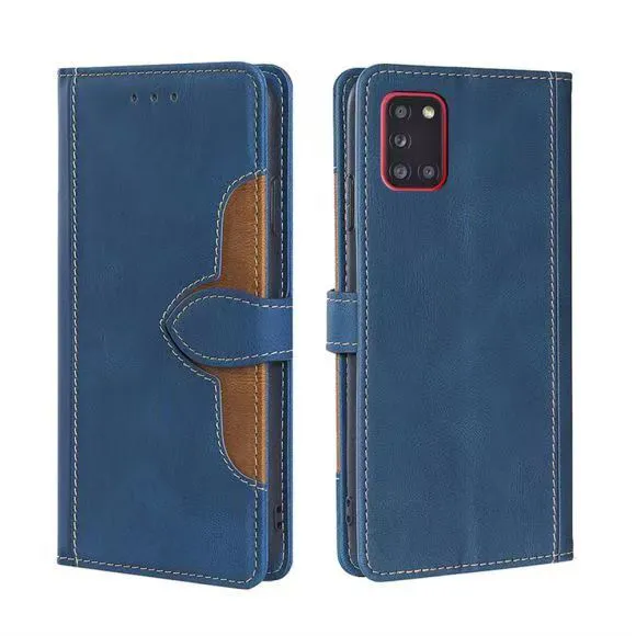 Wallet PU Leather Flip Cover For Samsung Galaxy A31 Vintage Leather Durable Protective Cover