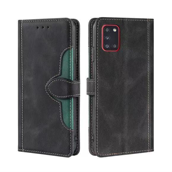Wallet PU Leather Flip Cover For Samsung Galaxy A31 Vintage Leather Durable Protective Cover