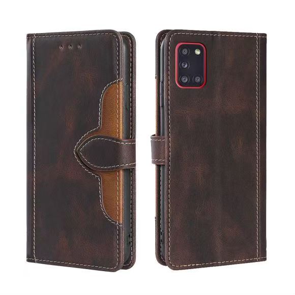 Wallet PU Leather Flip Cover For Samsung Galaxy A31 Vintage Leather Durable Protective Cover