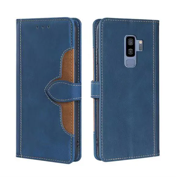 Wallet PU Leather Flip Cover For Samsung Galaxy S9 Plus Vintage Leather Durable Protective Cover