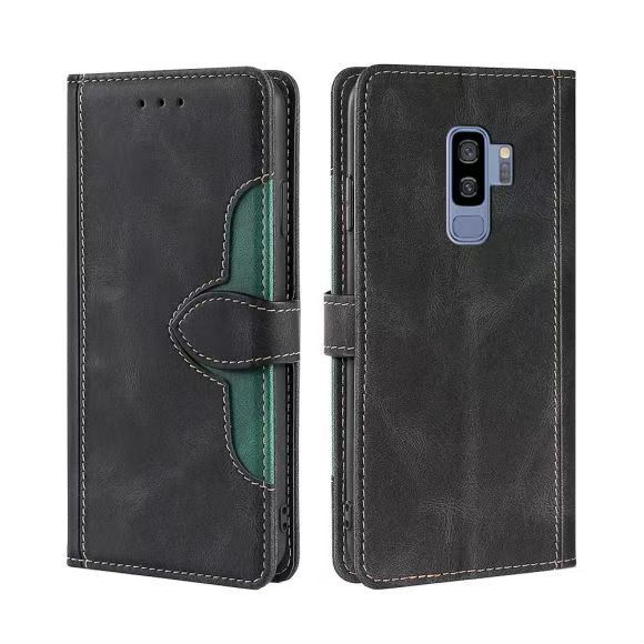 Wallet PU Leather Flip Cover For Samsung Galaxy S9 Plus Vintage Leather Durable Protective Cover