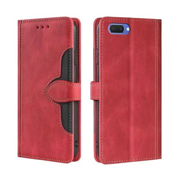 Wallet PU Leather Flip Cover For OPPO A3S/A5/A12E Vintage Leather Durable Protective Cover