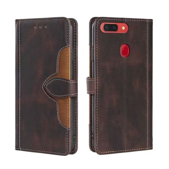 Wallet PU Leather Flip Cover For Oppo R15 Pro Vintage Leather Durable Protective Cover