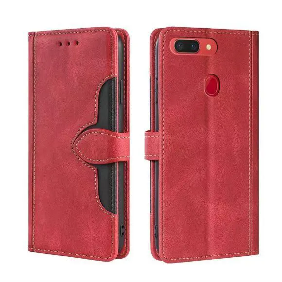 Wallet PU Leather Flip Cover For Oppo R15 Pro Vintage Leather Durable Protective Cover