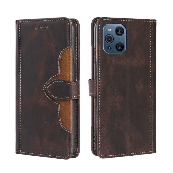 Wallet PU Leather Flip Cover For Oppo Find X3/Oppo Find X3 Pro Vintage Leather Durable Protective Cover