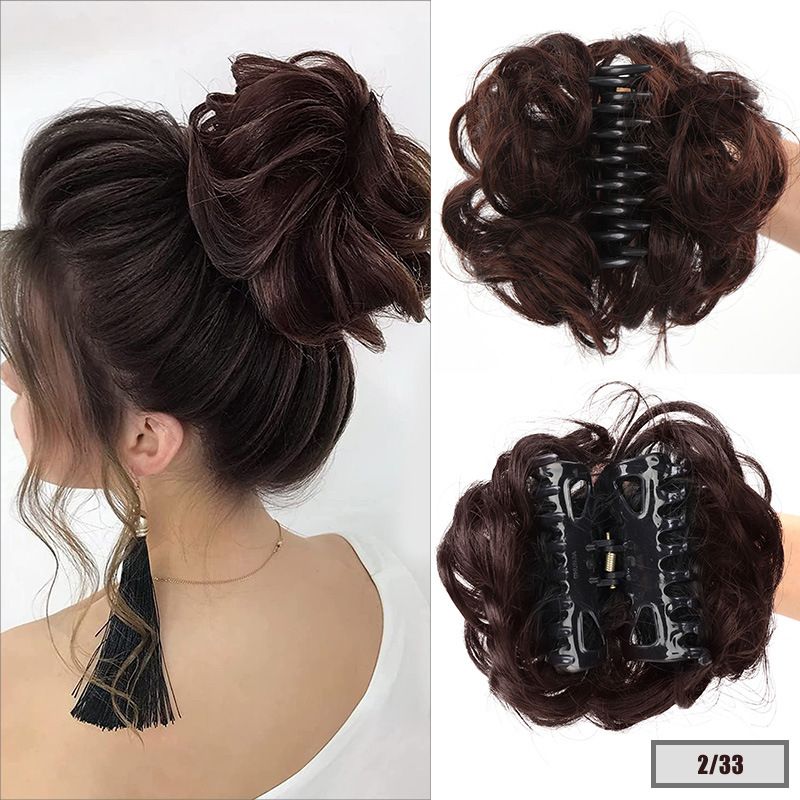 Wig hair band headdress amazon scrunchy clip hair bun bud pill head 15cm50g messy hair band hair bow